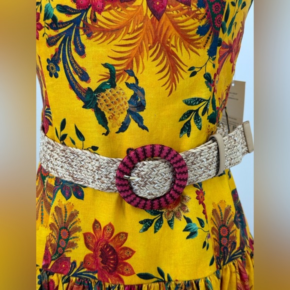 ZIMMERMANN Ginger Strapless Midi Dress Pink & Yellow Floral Midi Dress Size 6 - Picture 12 of 16